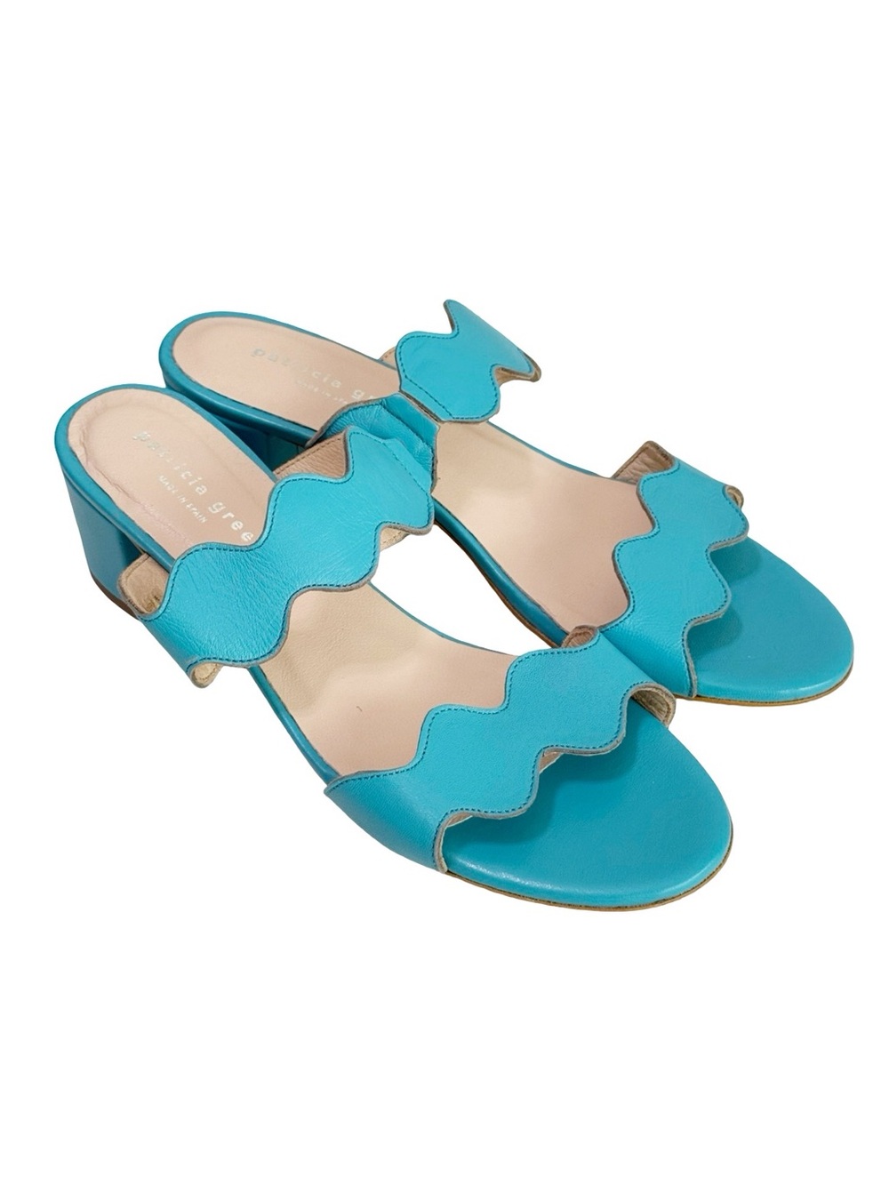 Patricia Green Palm Beach Scallop Block Heel Sandal 8.5